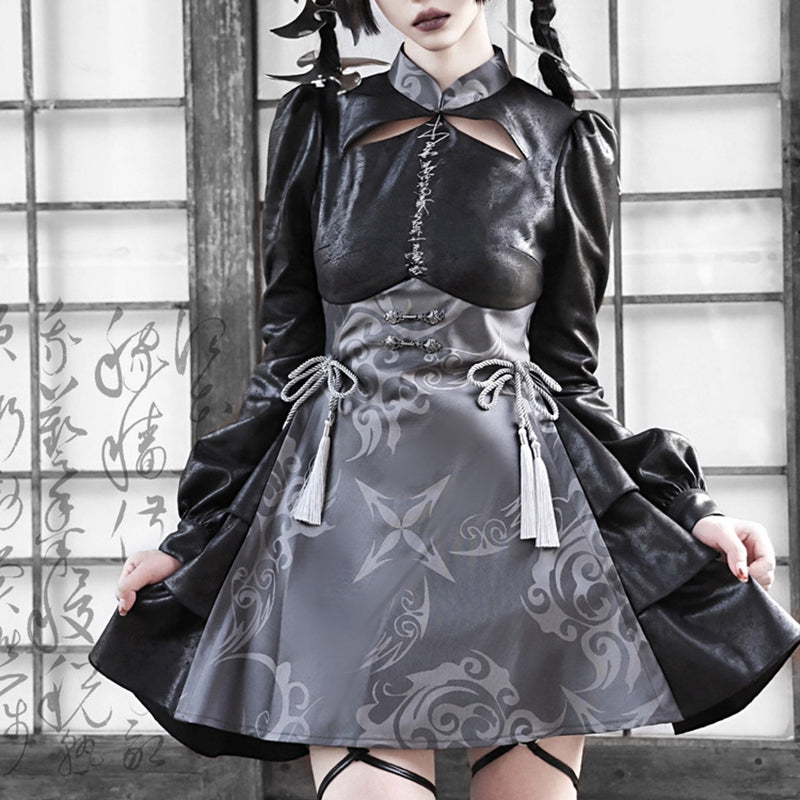 Lolita Dark Punk Y2K Gothic OP Dress LS0923