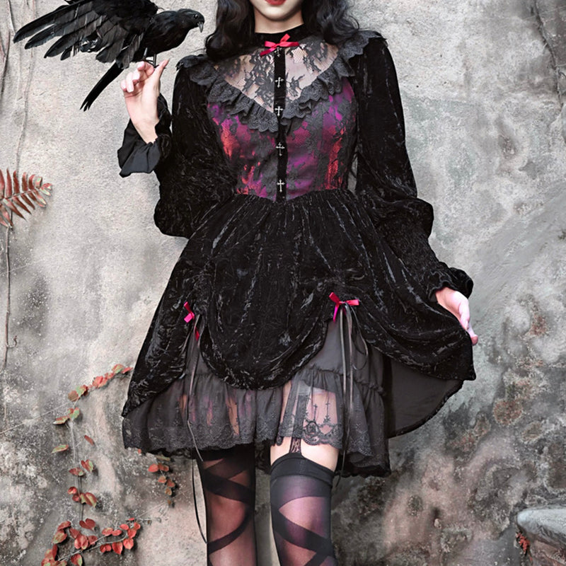 Lolita Gothic Lace Dress LS0578 – Lolilita Store