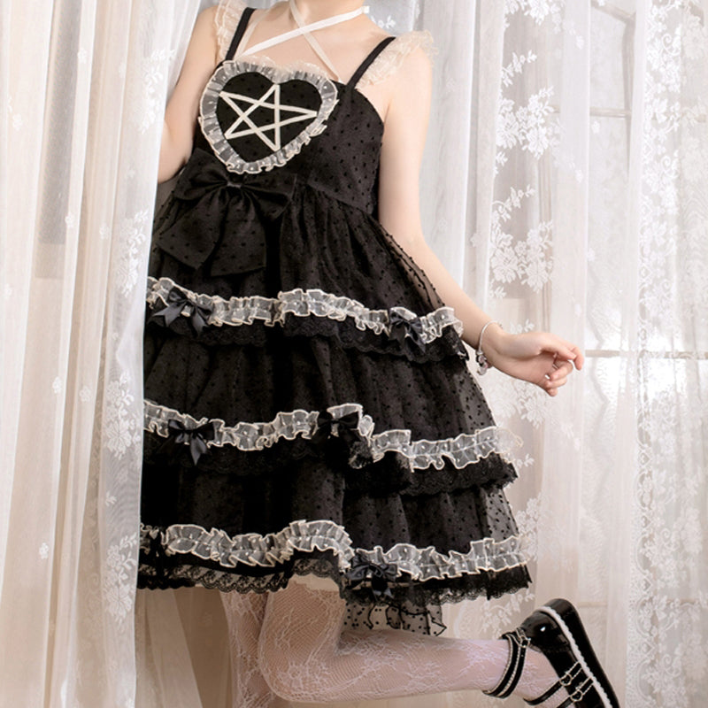 Lolita punk suspender JSK dress LS0618
