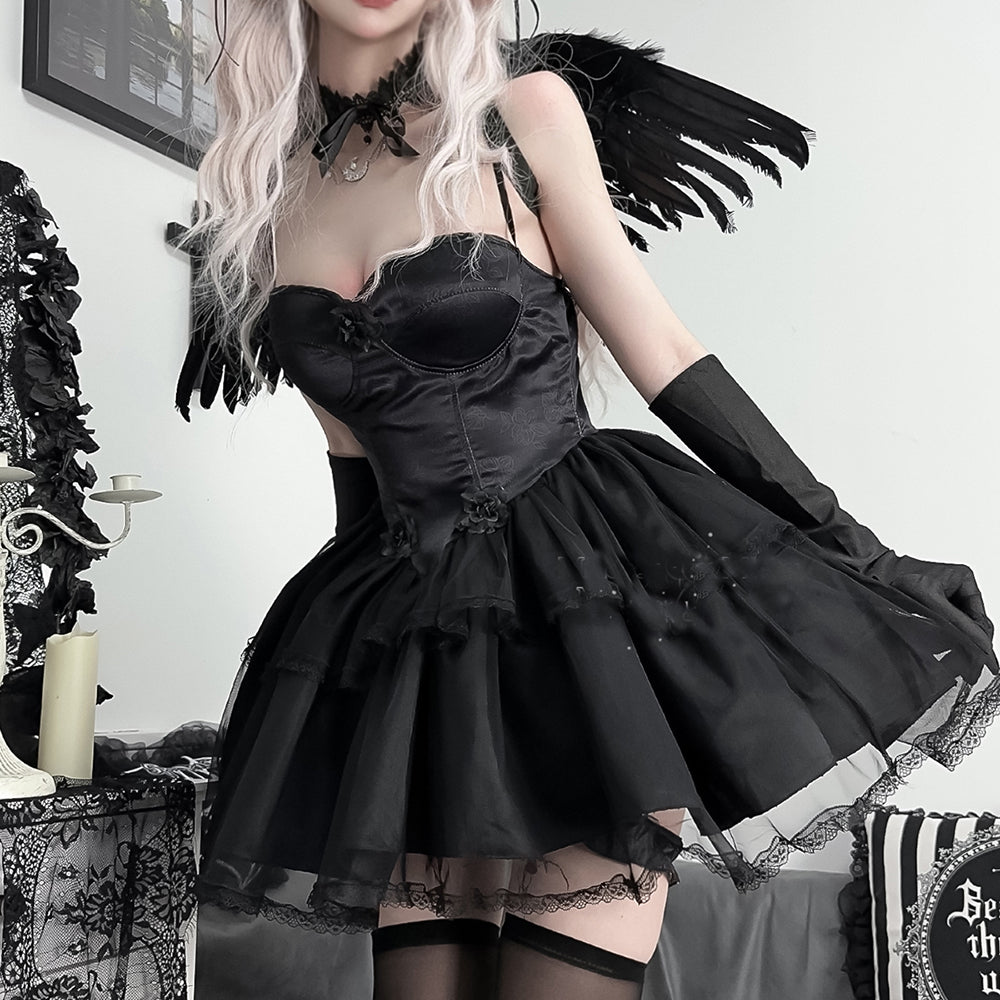 Lolita Gothic Dark Angel Dress LS0773 Lolilita Store Lolita Gothic Dark Angel Dress LS0773 Lolilita Store