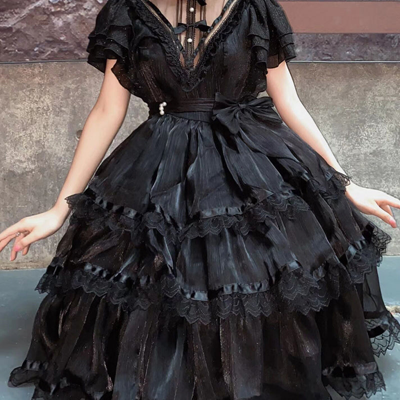 Lolita Dark Gothic OP Dress LS0320 – Lolilita Store