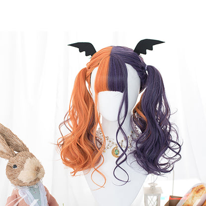 Лолита оранжево-фиолетовые длинные вьющиеся волосы LS0385