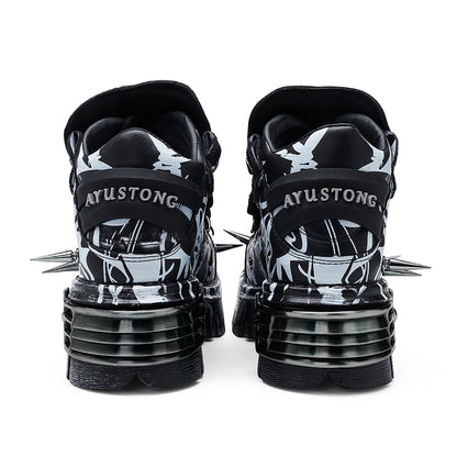 Lolita Retro Dark Spiked Punk Rock Platform Shoes LS0935