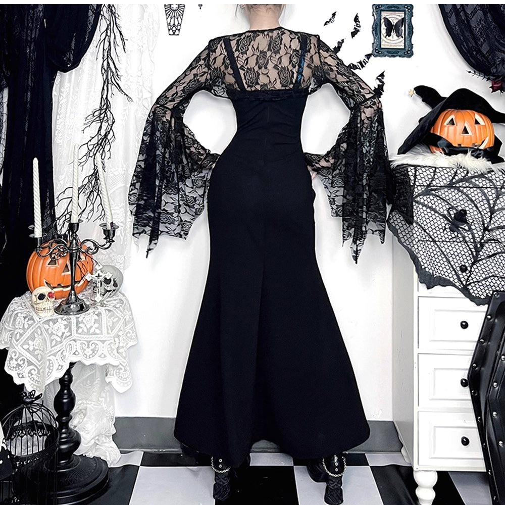 Lolita Y2K Gothic Black Dress LS0938