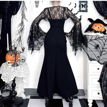 Lolita Y2K Gothic Black Dress LS0938