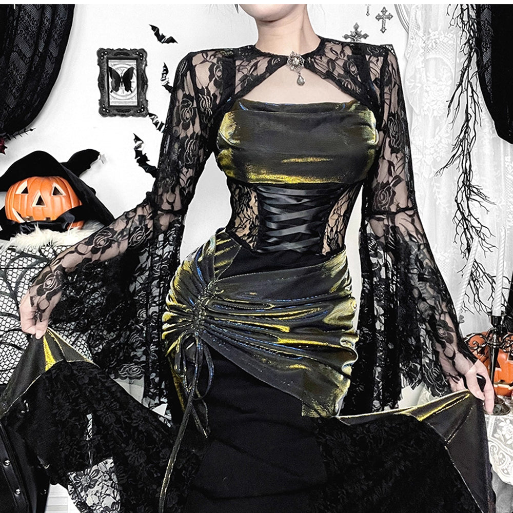 Lolita Y2K Gothic Black Dress LS0938