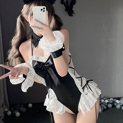Lolita Goth Bunny Lace Bodysuit LS0672