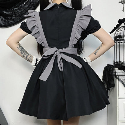Lolita Gothic Halloween Maid Dress LS0633