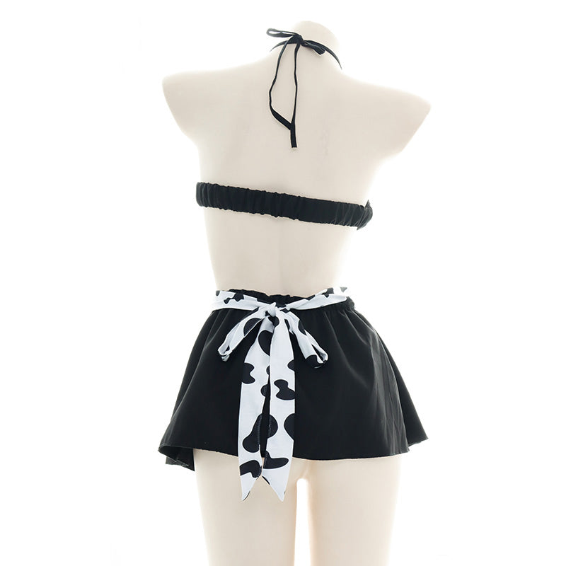 Lolita Punk Cow Maid Outfit set LS0756
