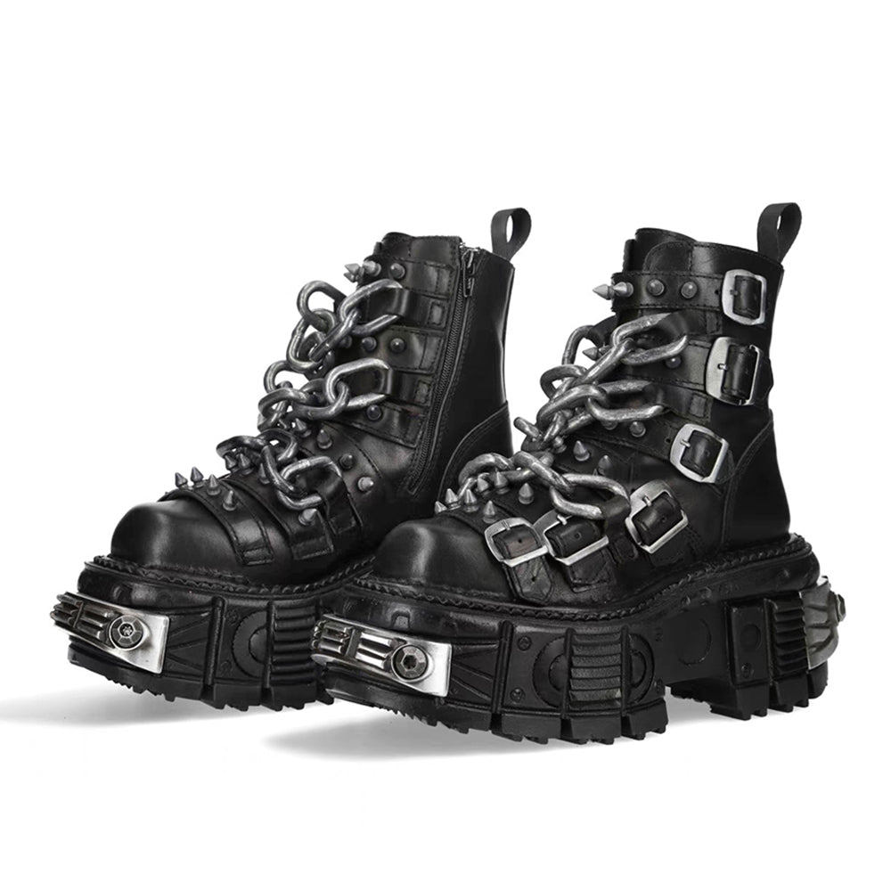 Lolita punk rock high-top platform boots LS0936