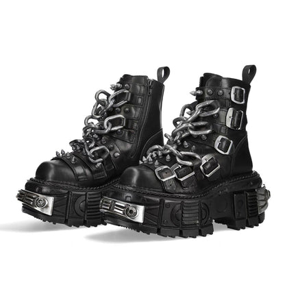 Lolita punk rock high-top platform boots LS0936