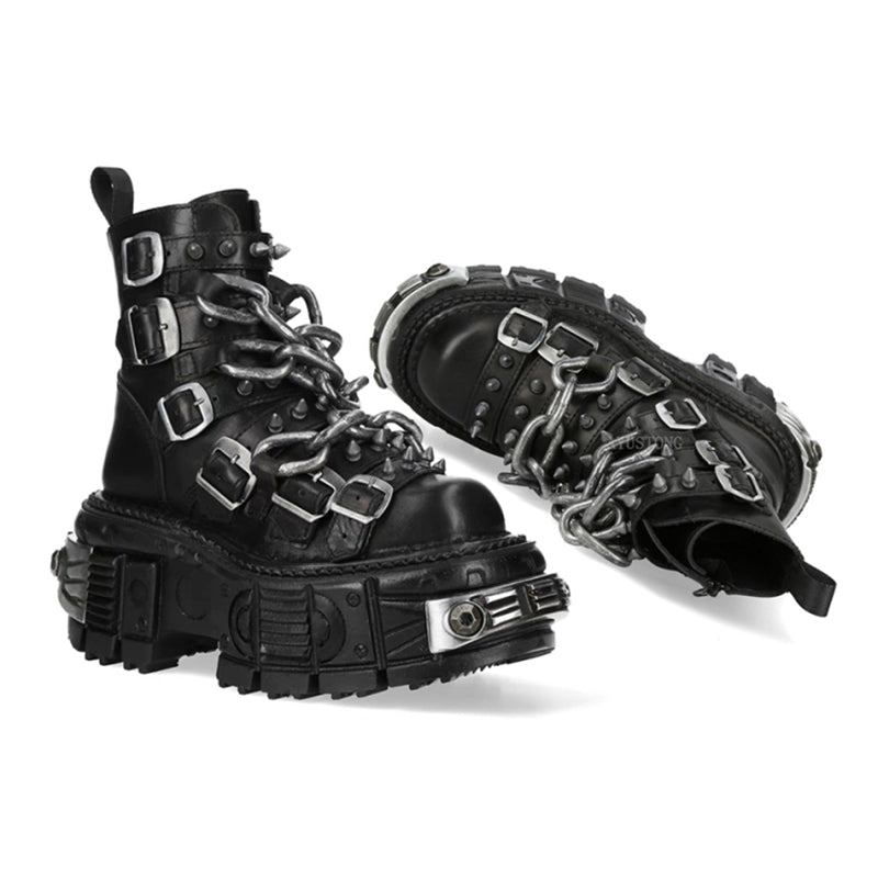 Lolita punk rock high-top platform boots LS0936