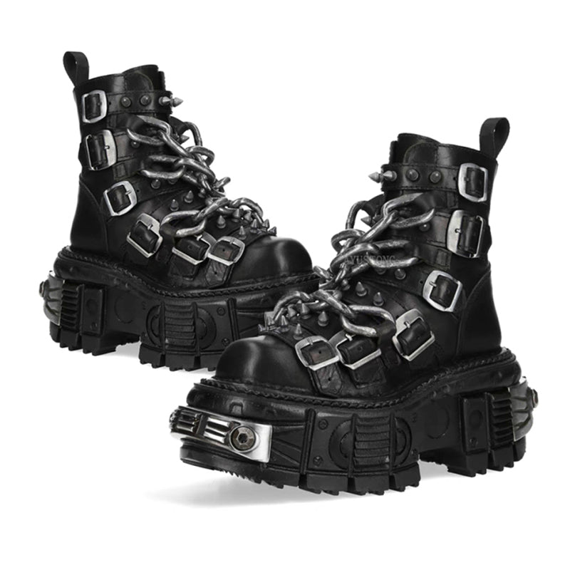 Lolita punk rock high-top platform boots LS0936