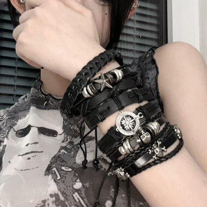 Lolita Punk Bracelet Braided Bracelet Set LS0514