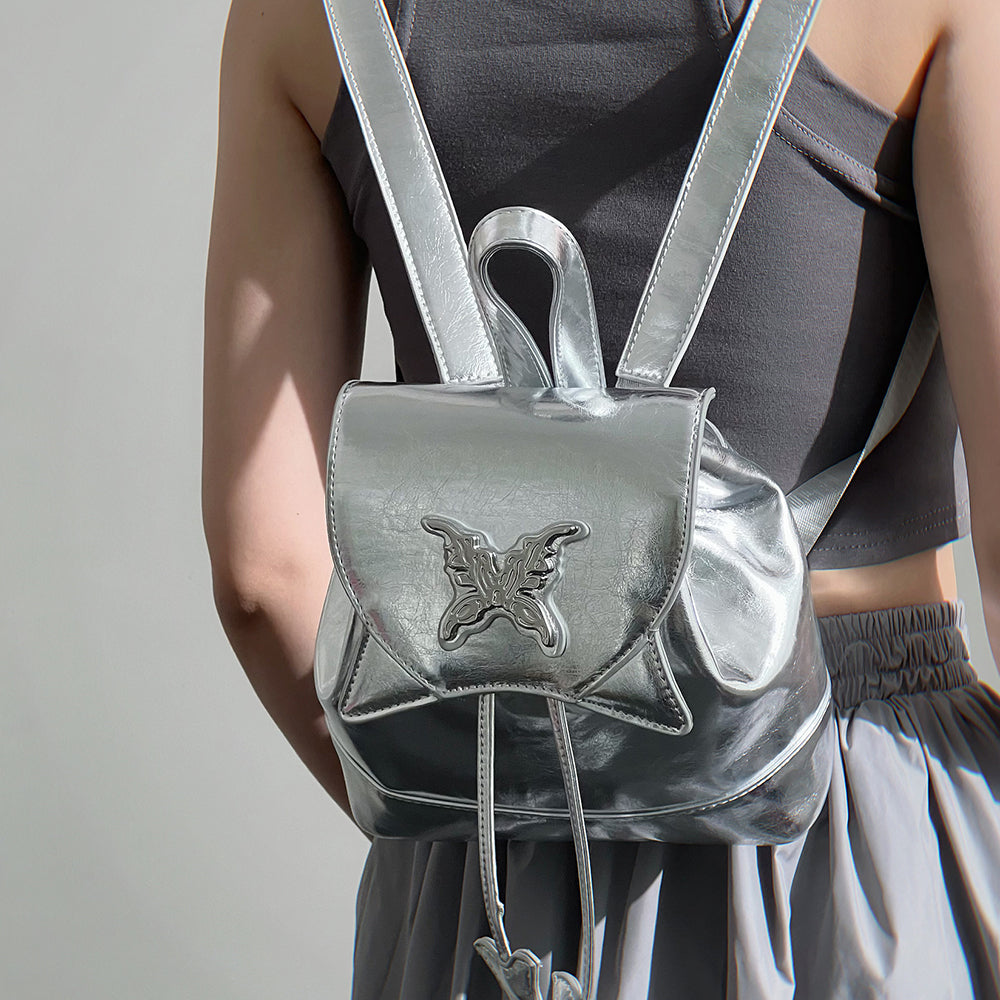 Lolita silver butterfly y2k backpack LS0549