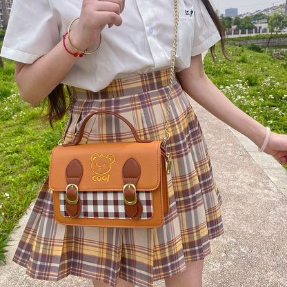 Lolita Cute JK Plaid Uniform Bag LS0435