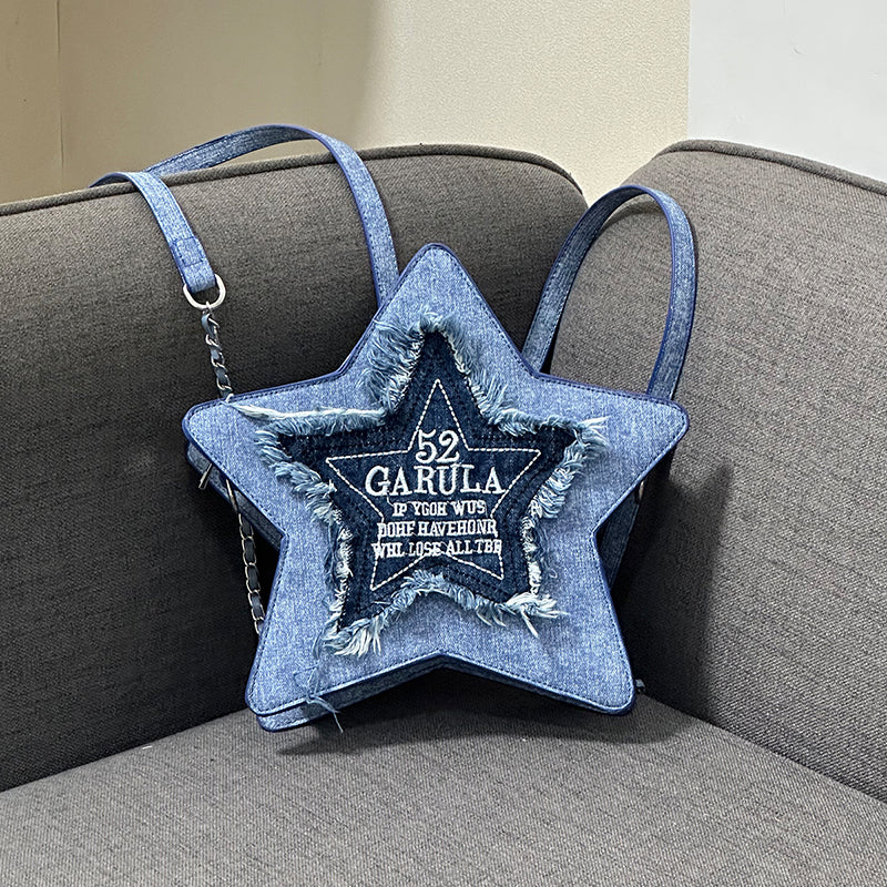 Джинсовый рюкзак Lolita Stars Y2K LS0564