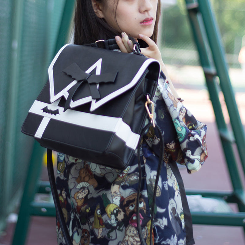 Lolita punk goth bow backpack LS0642