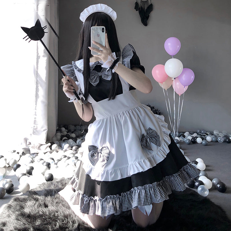 Lolita punk cute maid suit LS0703