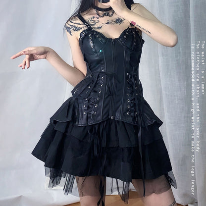 Платье Лолита в стиле панк-гот LS0448