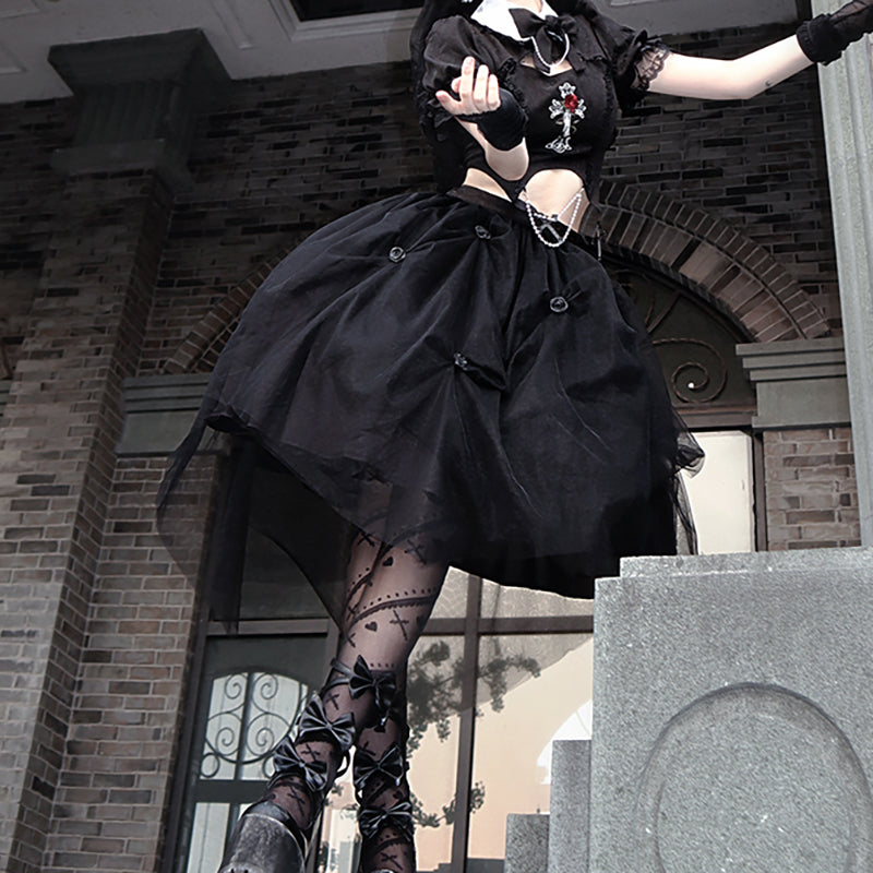 Lolita Gothic Rose Skirt Set LS0463