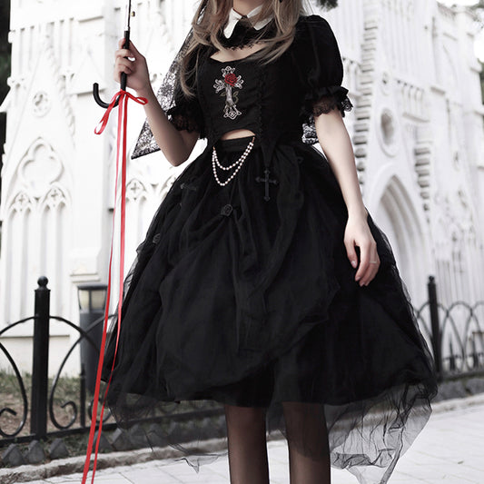 Lolita Gothic Rose Skirt Set LS0463
