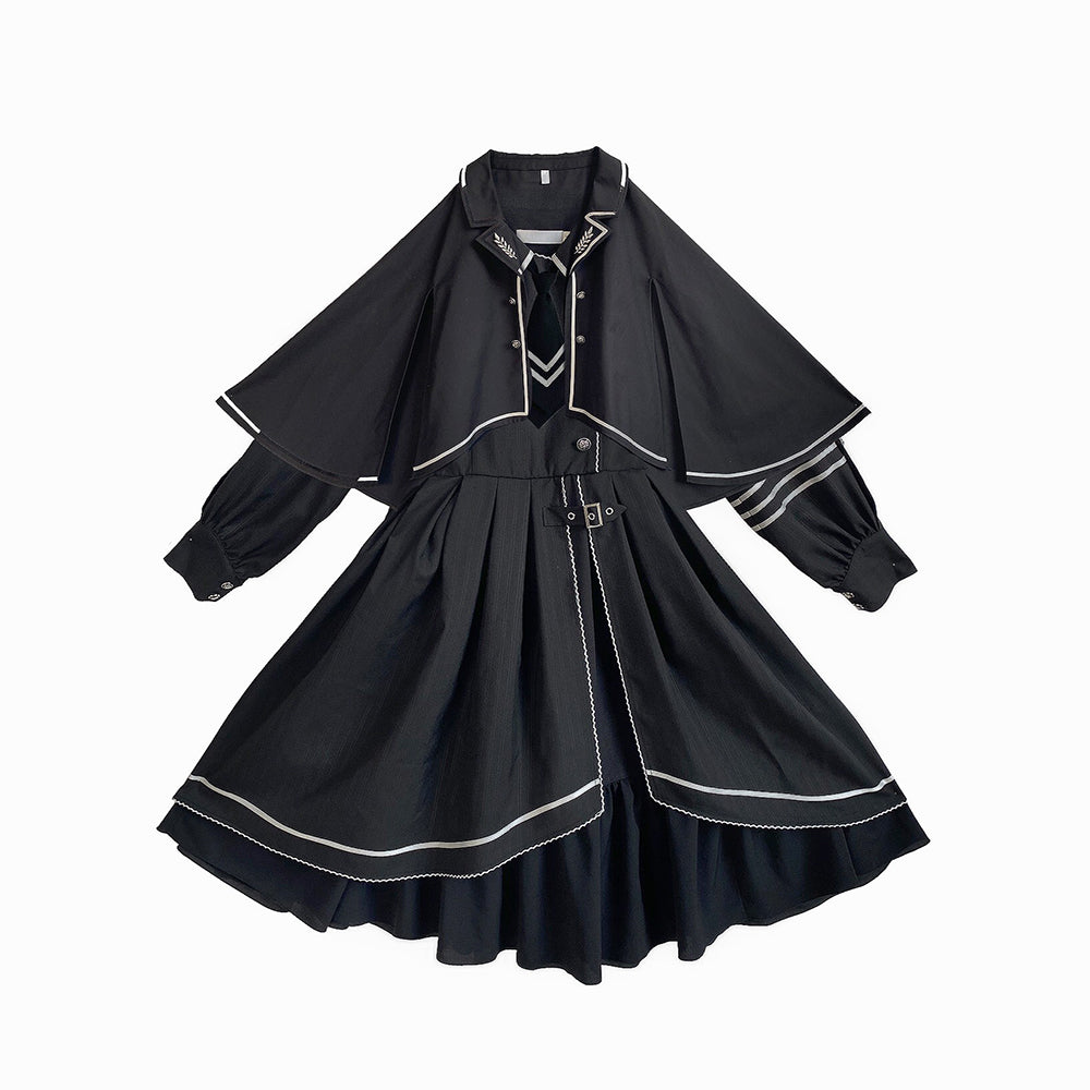 Lolita Navy Cape Dress LS0464