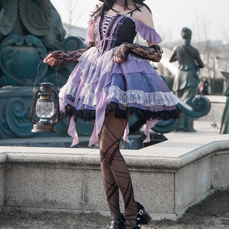 Lolita Goth Butterfly Dress LS0466