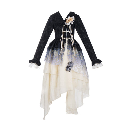 Кружевное платье Лолита с градиентом LS0467
