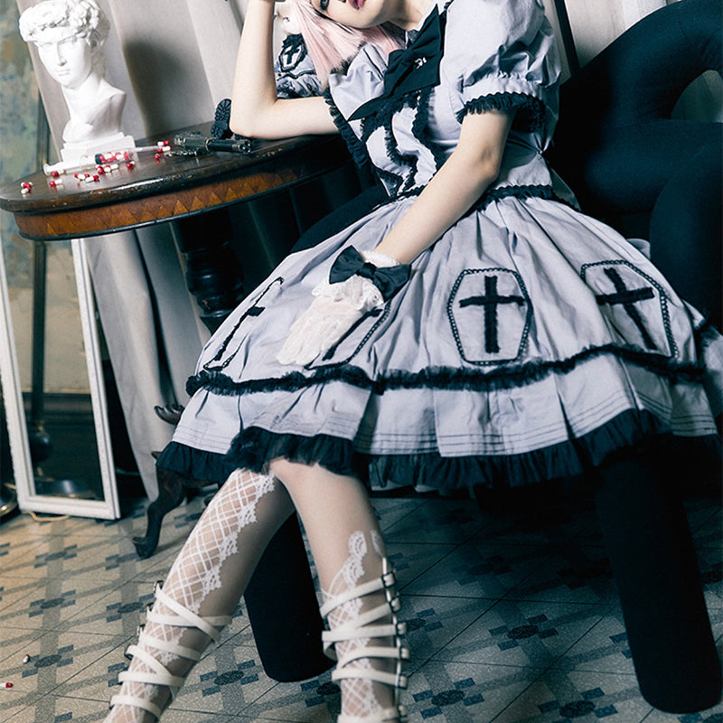 Готическое платье Lolita Cross Punk LS0480