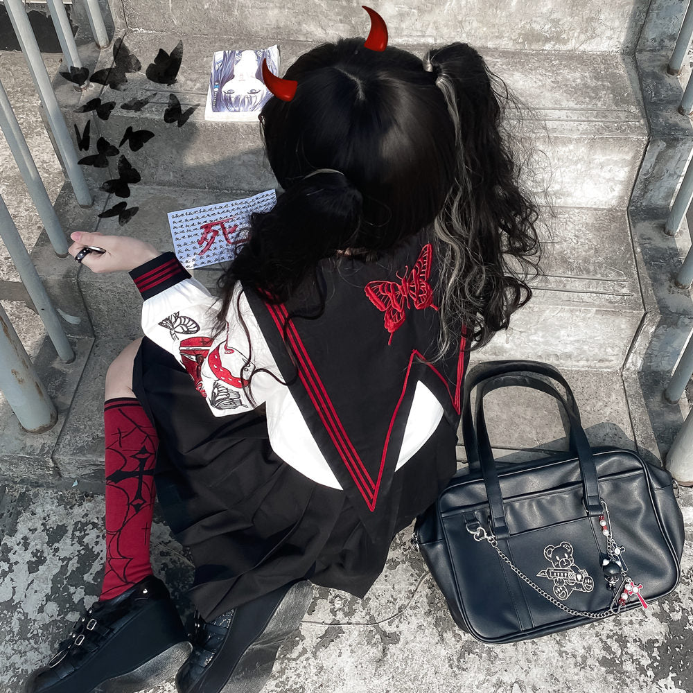 Матроска с вышивкой Lolita JK LS0513