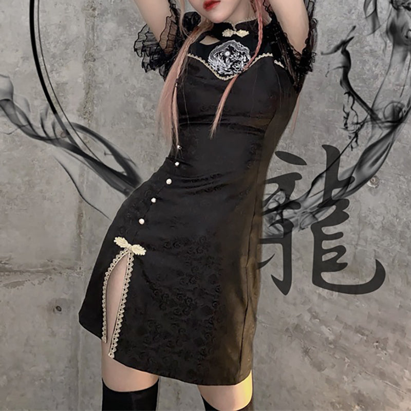Сетчатое платье Spice Girl в стиле Лолита в стиле панк LS0534