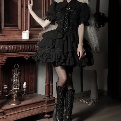 Lolita hot girl jsk goth sweet dress LS0537