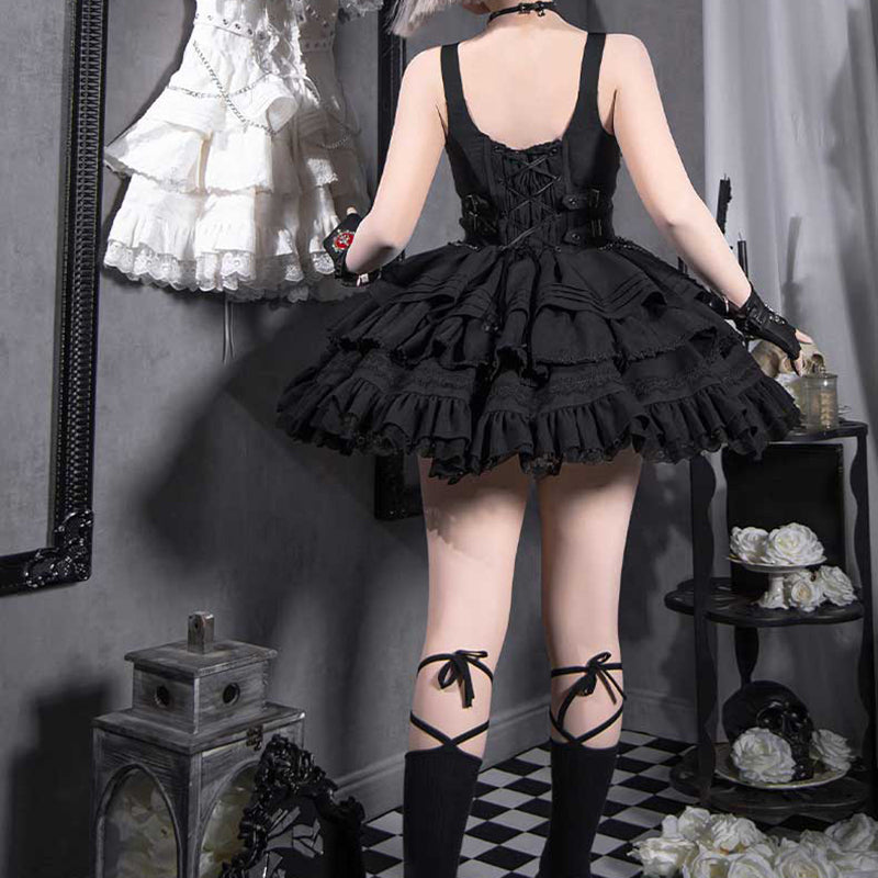 Lolita hot girl jsk goth sweet dress LS0537