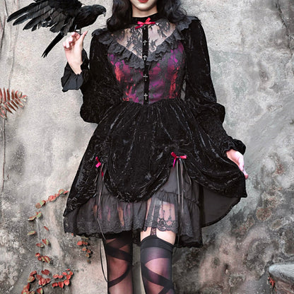 Lolita Gothic Lace Dress LS0578