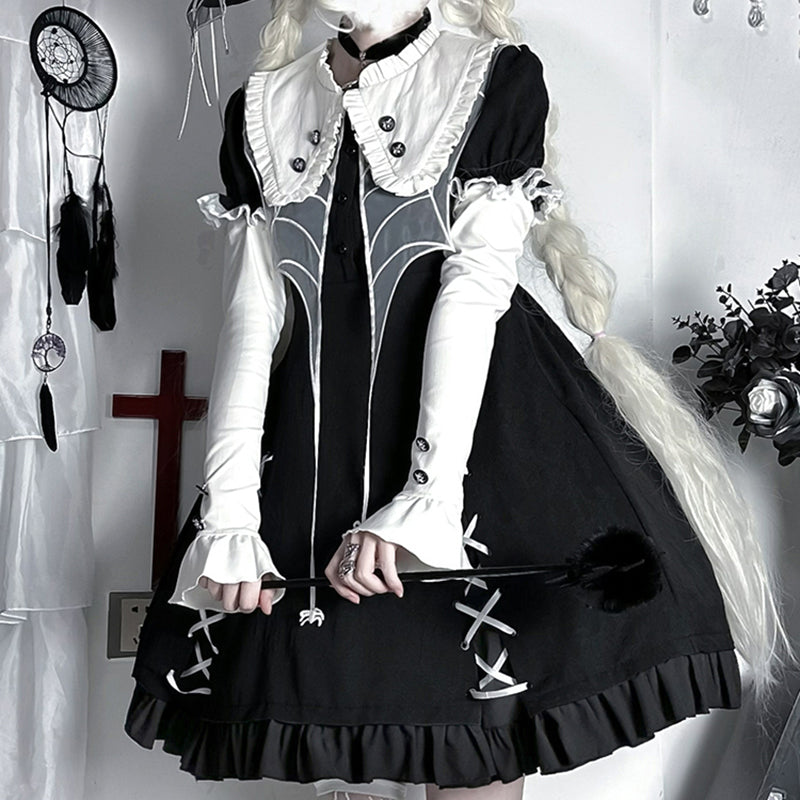 Lolita Goth Maid Punk Halloween Dress LS0606