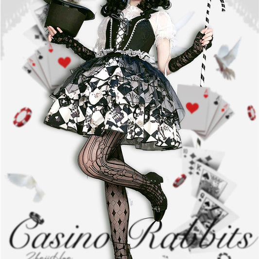 Lolita Punk Checkerboard Goth Skirt LS0612