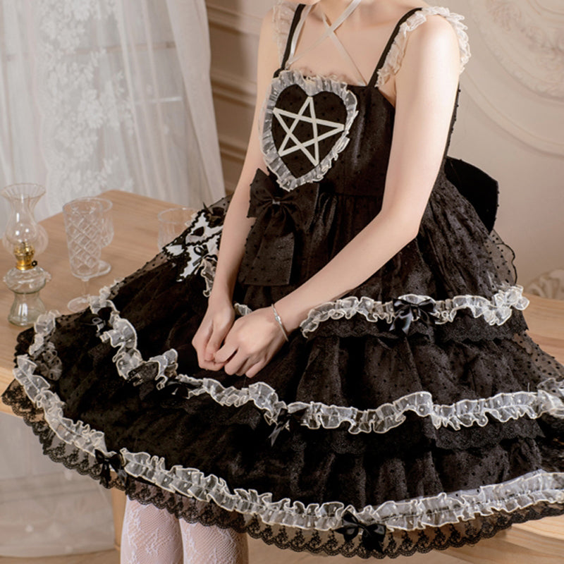 Lolita punk suspender JSK dress LS0618