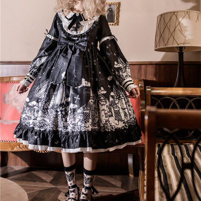 Lolita Gothic Punk OP Dress LS0620
