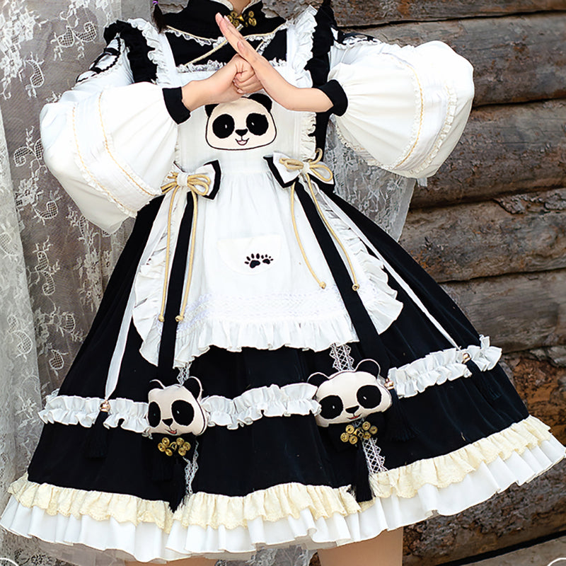 Юбка Лолита в стиле панды, милое платье LS0485