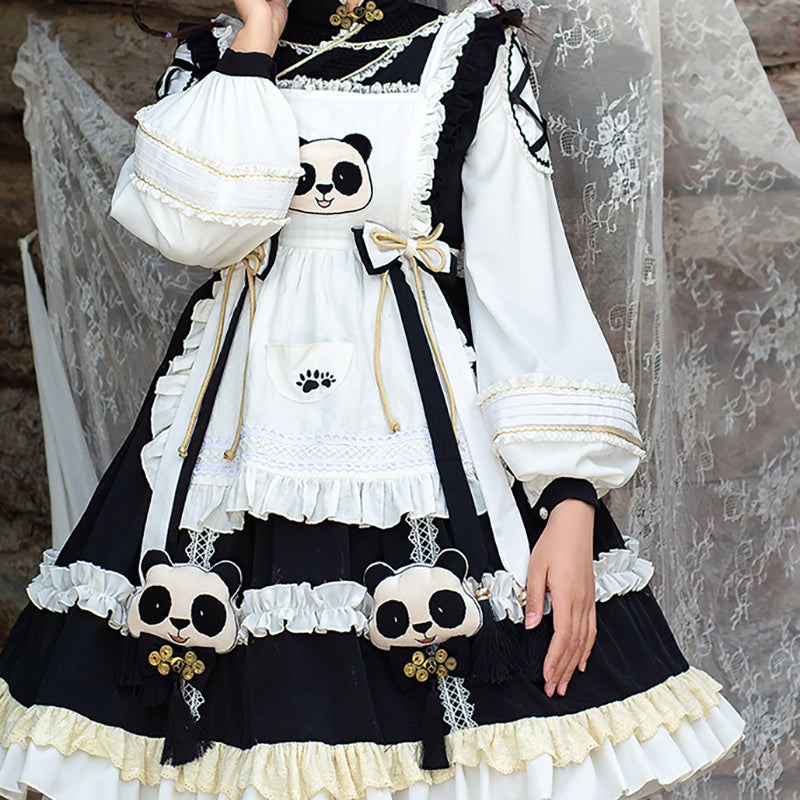 Юбка Лолита в стиле панды, милое платье LS0485