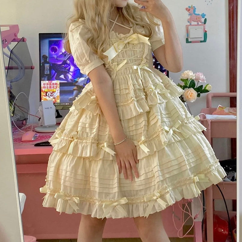 Lolita bow Harajuku dress LS0721