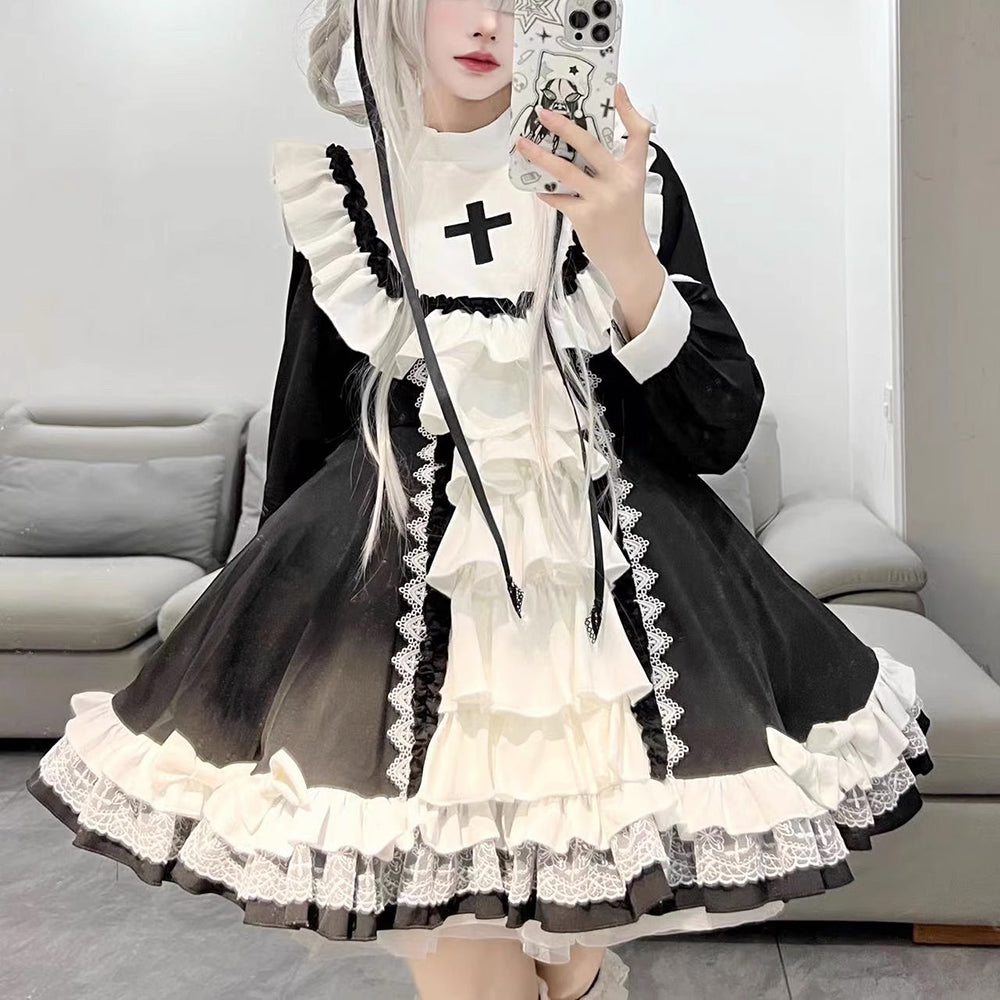 Lolita gothic lace dress LS0664