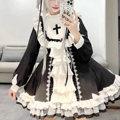 Lolita gothic lace dress LS0664