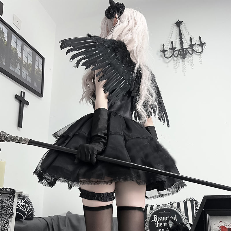 Lolita Gothic Dark Angel Dress LS0773 Lolilita Store Lolita Gothic Dark Angel Dress LS0773 Lolilita Store