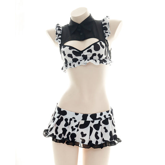 Lolita Punk Y2K Cow Uniform Set LS0759