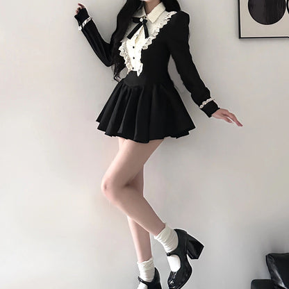 Lolita lace punk skirt suit LS0696