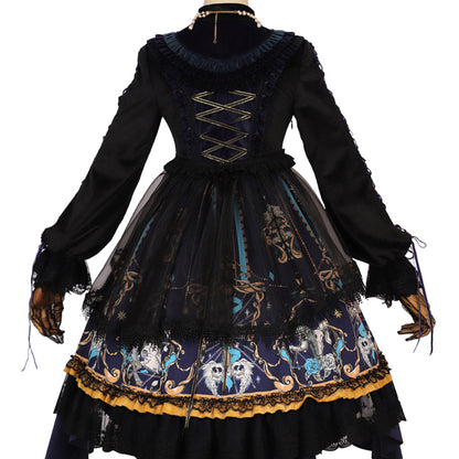 Lolita retro goth dress LS0715