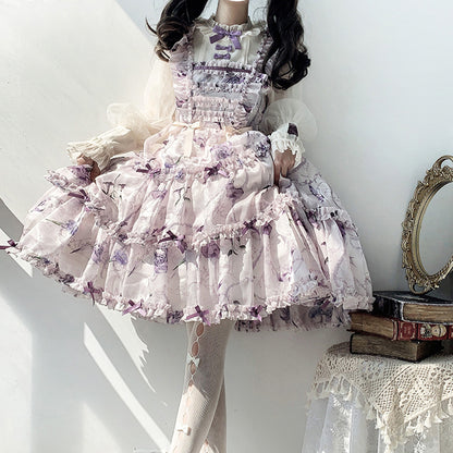 Lolita lace Harajuku OP dress LS0717