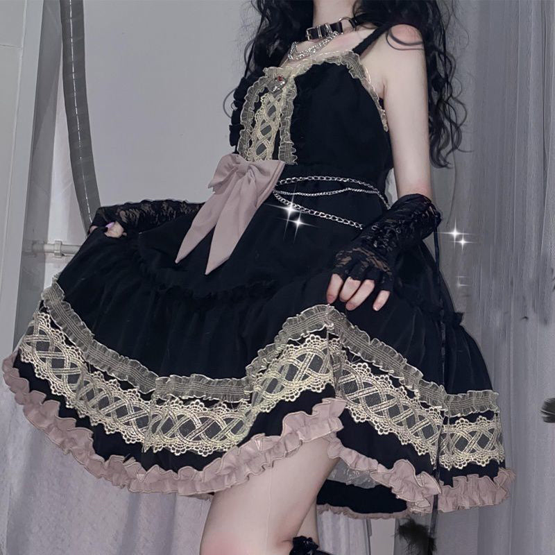 Lolita dark punk JSK dress LS0722